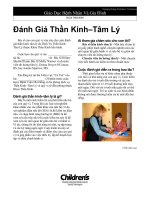 Tài liệu Đánh giá Thần kinh- Tâm lý ppt