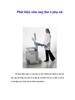 Tài liệu Phát hiện sớm ung thư ở phụ nữ doc