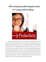 Tài liệu Mối tương quan giữa năng lực quản lý và năng suất lao động ppt