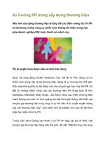 Tài liệu Xu hướng PR trong xây dựng thương hiệu docx