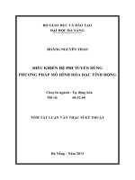 Điều khiển hệ phi tuyến dùng phương pháp mô hình hóa đặc tính động 