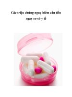Tài liệu Các triệu chứng nguy hiểm cần đến ngay cơ sở y tế pdf