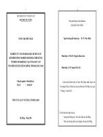 Nghiên cứu cơ sở khoa học để đề xuất mô hình nông nghiệp sinh thái thích ứng với biến đổi khí hậu tại vùng đất cát ven biển huyện thăng bình, tỉnh quảng nam 