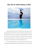 Tài liệu Học hỏi từ chính những sai lầm doc