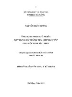 Ứng dụng web ngữ nghĩa xây dựng hệ thống trợ giúp học tập cho học sinh bậc trung học phổ thông 