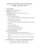 HƯỚNG DẪN NHẬP HỌC NGUYỆN VỌNG BỔ SUNG ĐẠI HỌC, CAO ĐẲNG NĂM 2013