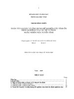 Toán tử cauchy và ứng dụng để nghiên cứu tính ổn định nghiệm của các hệ vi phân ngấu nhiên nủa tuyến tính 