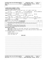 Bài soạn Đề 1 tiết cII HH 7