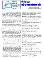 Tài liệu Luyện thi TN và ĐH về bài toán thiết lập phương trình đường thẳng pdf