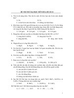 Gián án 3 đề tham khảo thi Đại học môn Hóa và đáp án số 10+11+12
