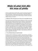 Tài liệu Nhân tố phải tính đến khi mua cổ phiếu pptx