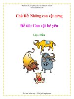 Tài liệu Chủ Đề: Những con vật cưng - Đề tài: Con vật bé yêu - Lớp : Mầm pdf