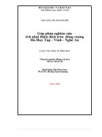 Góp phần nghiên cứu ếch nhái thiên địch trên đồng ruộng hà huy tập   vinh   nghệ an 