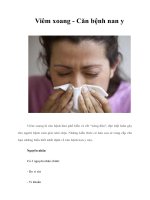 Tài liệu Viêm xoang - Căn bệnh nan y pptx