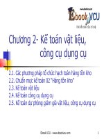 Kế toán vật liệu công cụ dụng cụ