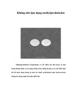 Tài liệu Không nên lạm dụng methylprednisolon ppt