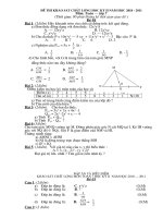 Tài liệu ĐỀ+ĐA KIỂM TRA KỲ II TOÁN 7 ĐỀ 01