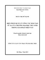 Biện pháp quản lý công tác đào tạo từ xa của trường đại học trà vinh trong giai đoạn hiện nay 