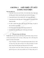 CHƯƠNG 1: GIỚI THIỆU VỀ CHẤT LƯỢNG TOÀN DIỆN