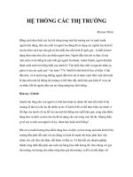 Tài liệu HỆ THỐNG CÁC THỊ TRƯỜNG pptx