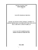 Đánh giá hàm lượng nitrart, nitrit và amoni trong rau tại một số vùng sản xuất rau chuyên canh ở nghệ an 