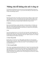 Tài liệu Những chủ đề không nên nói ở công sở ppt