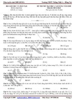 Tài liệu Đề ôn thi hóa số 1 trường THPT Thống Nhất Đồng Nai pdf