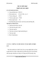 Tài liệu Đồ án môn học - Thiết kế máy điện doc