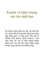 Tài liệu Enzim và hiện tượng xúc tác sinh học ppt