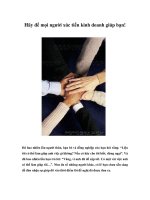 Tài liệu Hãy để mọi người xúc tiến kinh doanh giúp bạn! docx