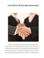 Tài liệu Làm thể nào để đàm phán thành công? ppt