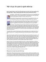 Tài liệu Một vài quy tắc quản lý nguồn nhân lực pptx