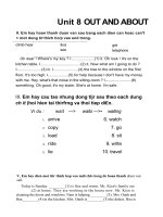 Tài liệu Unit 8 - OUT AND ABOUT