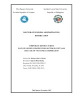 Luận văn tái cấu trúc các doanh nghiệp nhà nước ngành xây dựng ở việt nam – nghiên cứu từ trường hợp của tổng công ty cổ phần VINACONEX  