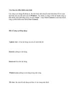 Tài liệu Các thao tác điều khiển màn hình doc