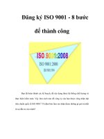 Tài liệu Đăng ký ISO 9001 - 8 bước để thành công pdf
