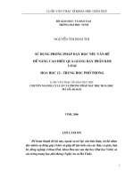 Sử dụng phương pháp dạy học nêu vấn đề để nâng cao hiệu quả giảng dạy phần kim loại hoá học 12   trung học phổ thông 