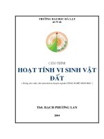 Giáo trình hoạt tính vi sinh vật đất   ths  bạch phương lan 