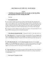 Tài liệu bài thảo luận Tiền tệ - Ngân hàng: Hệ thống các trung gian tài chính các nước và Việt Nam