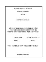 Đề xuất phương án phối hợp làm việc giữa hệ thống UMTS và hệ thống GSM trên giao diện vô tuyến 