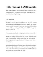 Tài liệu Hiểu rõ doanh thu? Dễ hay Khó doc