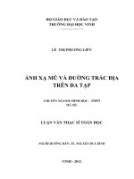 Ánh xạ mũ và đường trắc địa trên đa tạp luận văn thạc sỹ toán học 