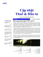 Tài liệu Cập nhật Thuế & Đầu tư doc