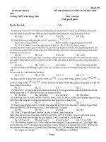 Bài giảng khảo sát hóa 11