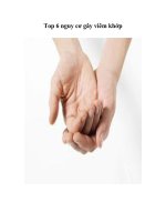 Tài liệu Top 6 nguy cơ gây viêm khớp pdf