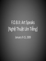 Tài liệu F.O.B.II: Art Speaks pptx