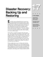 Tài liệu Disaster Recovery: Backing Up and Restoring docx