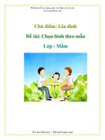 Tài liệu Chủ điểm: Gia đình - Đề tài: Chọn hình theo mẫu - Lớp : Mầm pdf
