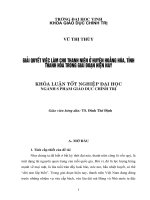 giải quyết việc làm cho thanh niên ở huyện hoằng hóa, tỉnh thanh hóa trong giai đoạn hiện nay 