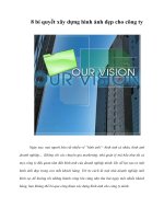 Tài liệu 8 bí quyết xây dựng hình ảnh đẹp cho công ty pdf